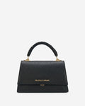 Federica (black) - Italian calf leather women's crossbody bag (with shoulder strap) - Che Cose Belle