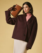 Federica (cognac) - Italian calf leather women's crossbody bag (with shoulder strap) - Che Cose Belle