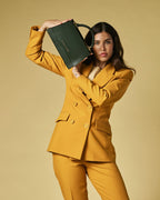 Federica (green) - Italian calf leather women's crossbody bag (with shoulder strap) - Che Cose Belle