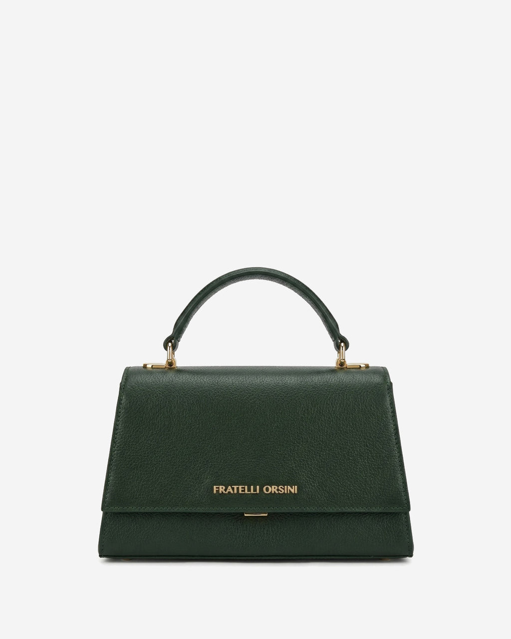 Federica (green) - Italian calf leather women's crossbody bag (with shoulder strap) - Che Cose Belle