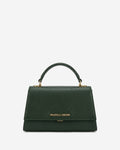 Federica (green) - Italian calf leather women's crossbody bag (with shoulder strap) - Che Cose Belle