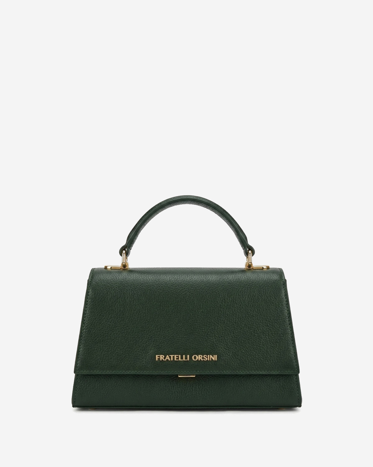 Federica (green) - Italian calf leather women's crossbody bag (with shoulder strap) - Che Cose Belle