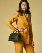 Federica (green) - Italian calf leather women's crossbody bag (with shoulder strap) - Che Cose Belle