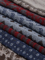 Federico (red/blue) - Warm and soft Italian scarf from wool blend - Che Cose Belle