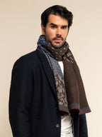 Federico (red/blue) - Warm and soft Italian scarf from wool blend - Che Cose Belle