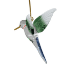 Feeding Hummingbird - Green Wing - Egyptian Glass Ornament - Che Cose Belle