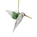 Feeding Hummingbird - Green Wing - Egyptian Glass Ornament - Che Cose Belle