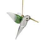 Feeding Hummingbird - Green Wing - Egyptian Glass Ornament - Che Cose Belle