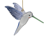 Feeding Hummingbird - Midsummer Blue - Egyptian Glass Ornament - Che Cose Belle
