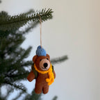 Felt Bear Trekking Ornament - Che Cose Belle