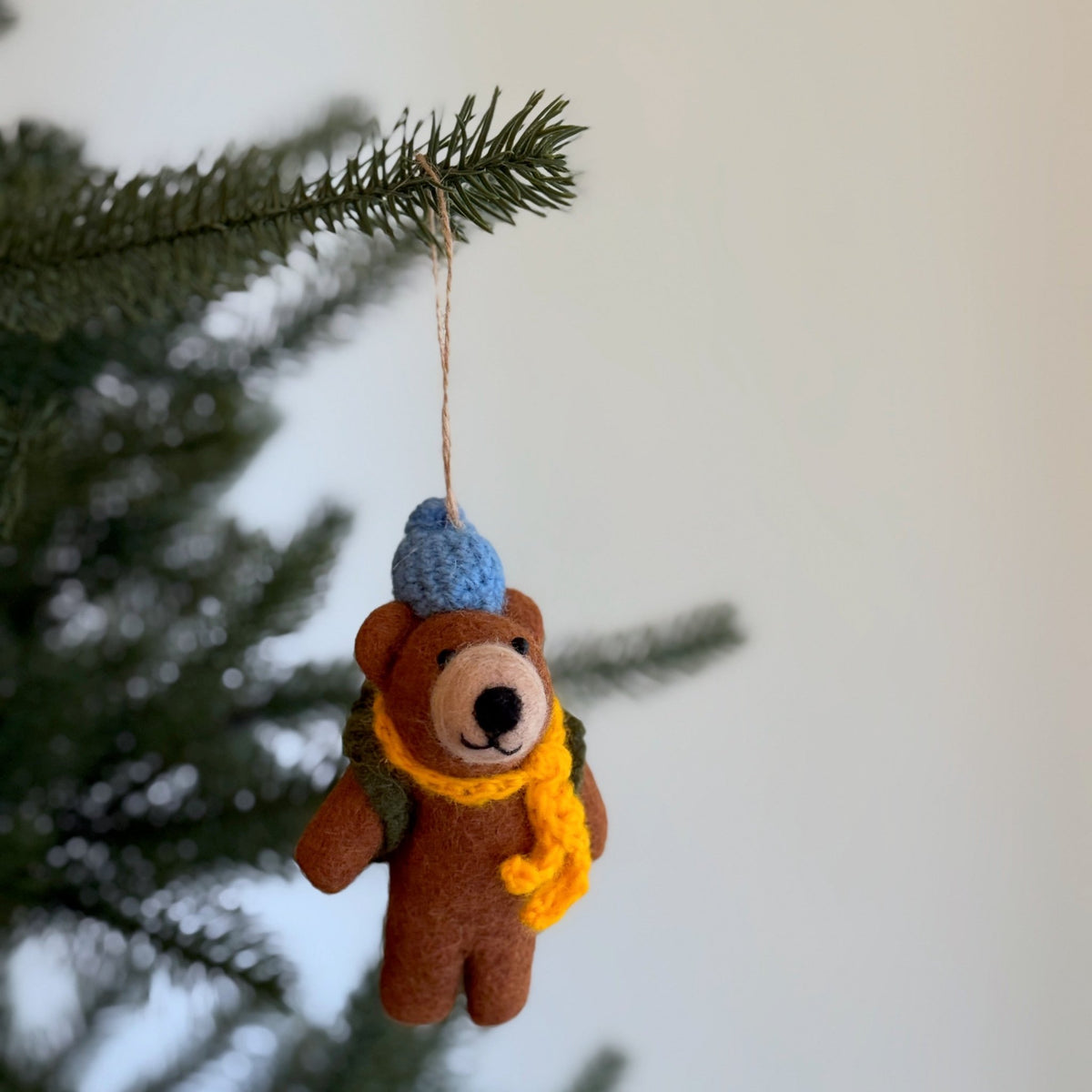 Felt Bear Trekking Ornament - Che Cose Belle