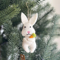 Felt Bunny Holding Carrot Easter Ornament - Che Cose Belle