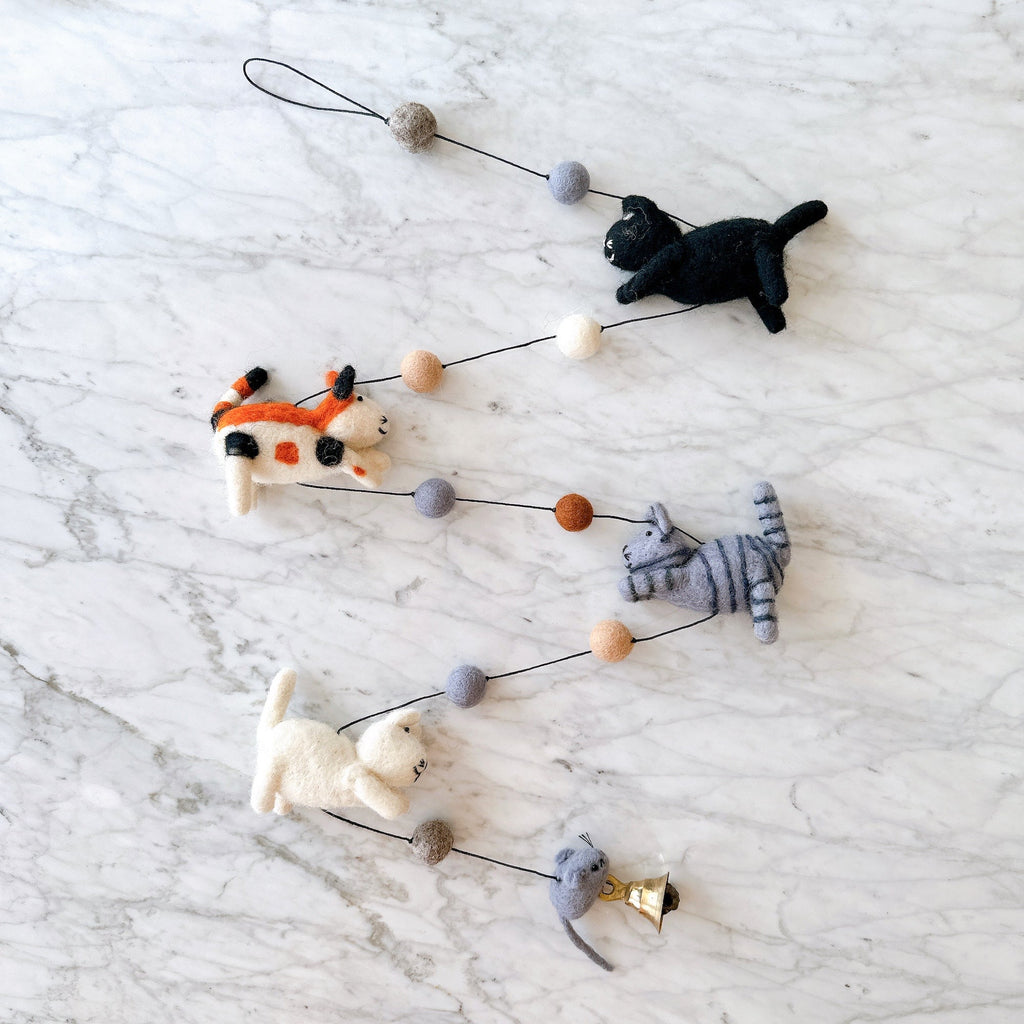 Felt Cat Garland - Che Cose Belle