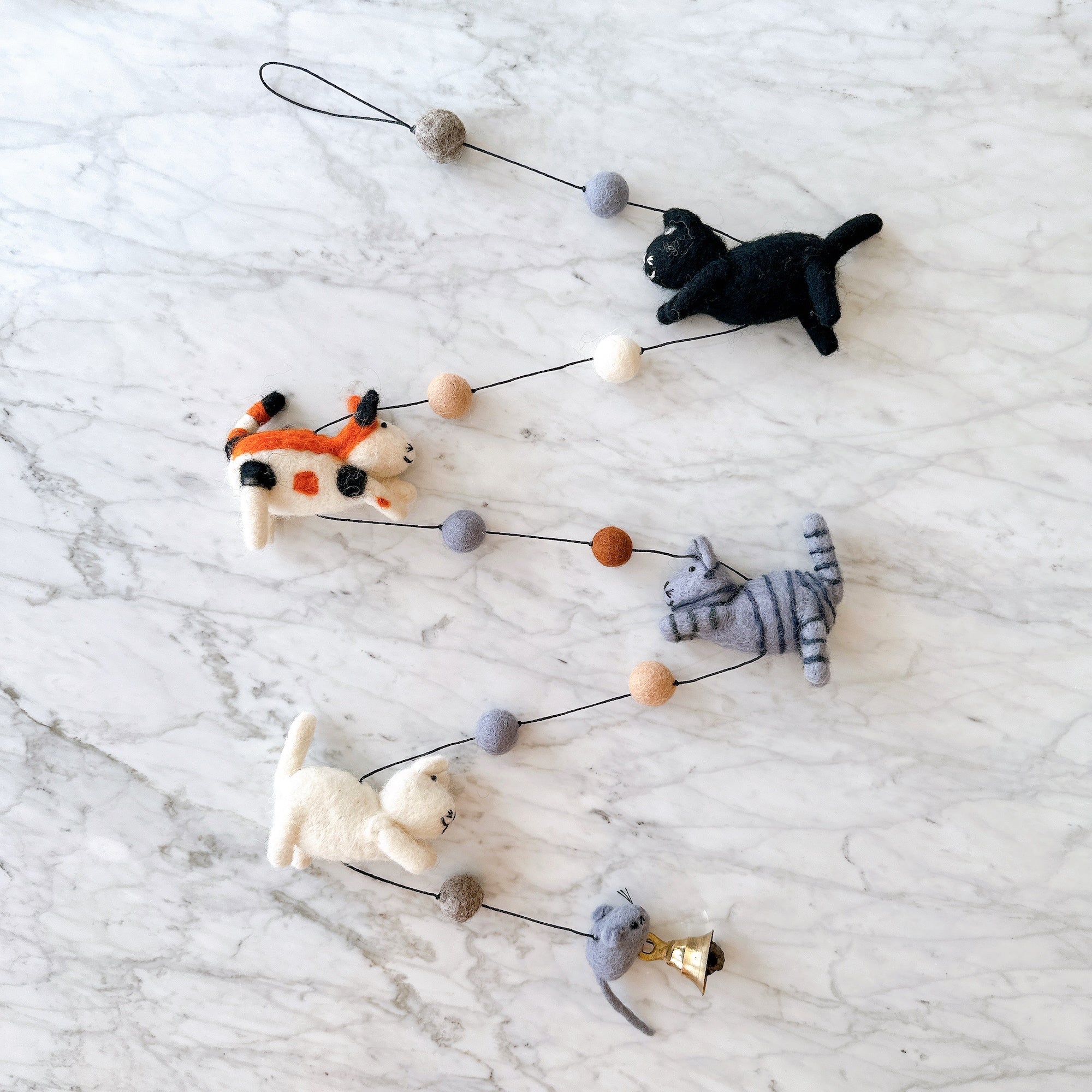Felt Cat Garland - Che Cose Belle
