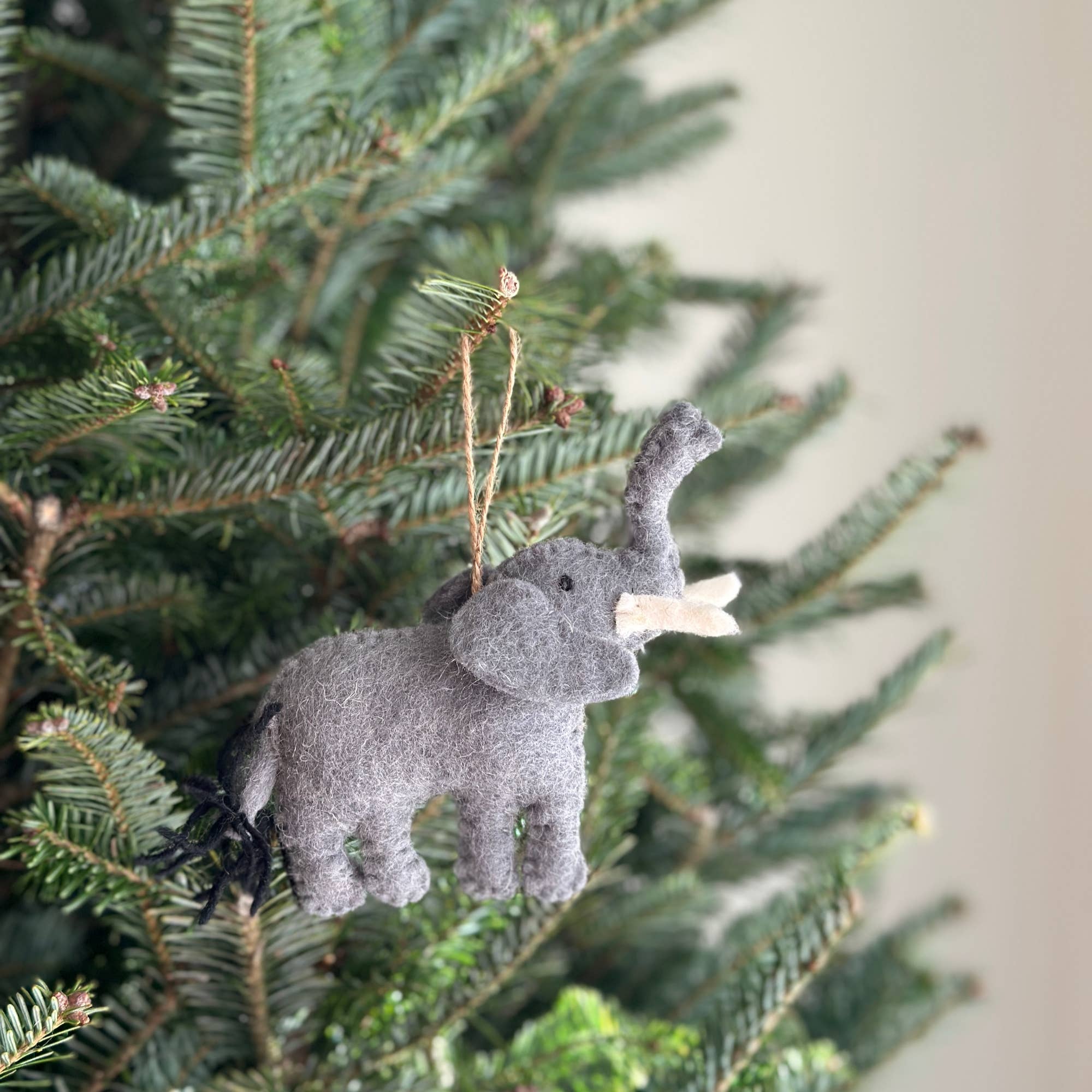 Felt Christmas Ornament Set of 5 - Safari Animals - Che Cose Belle
