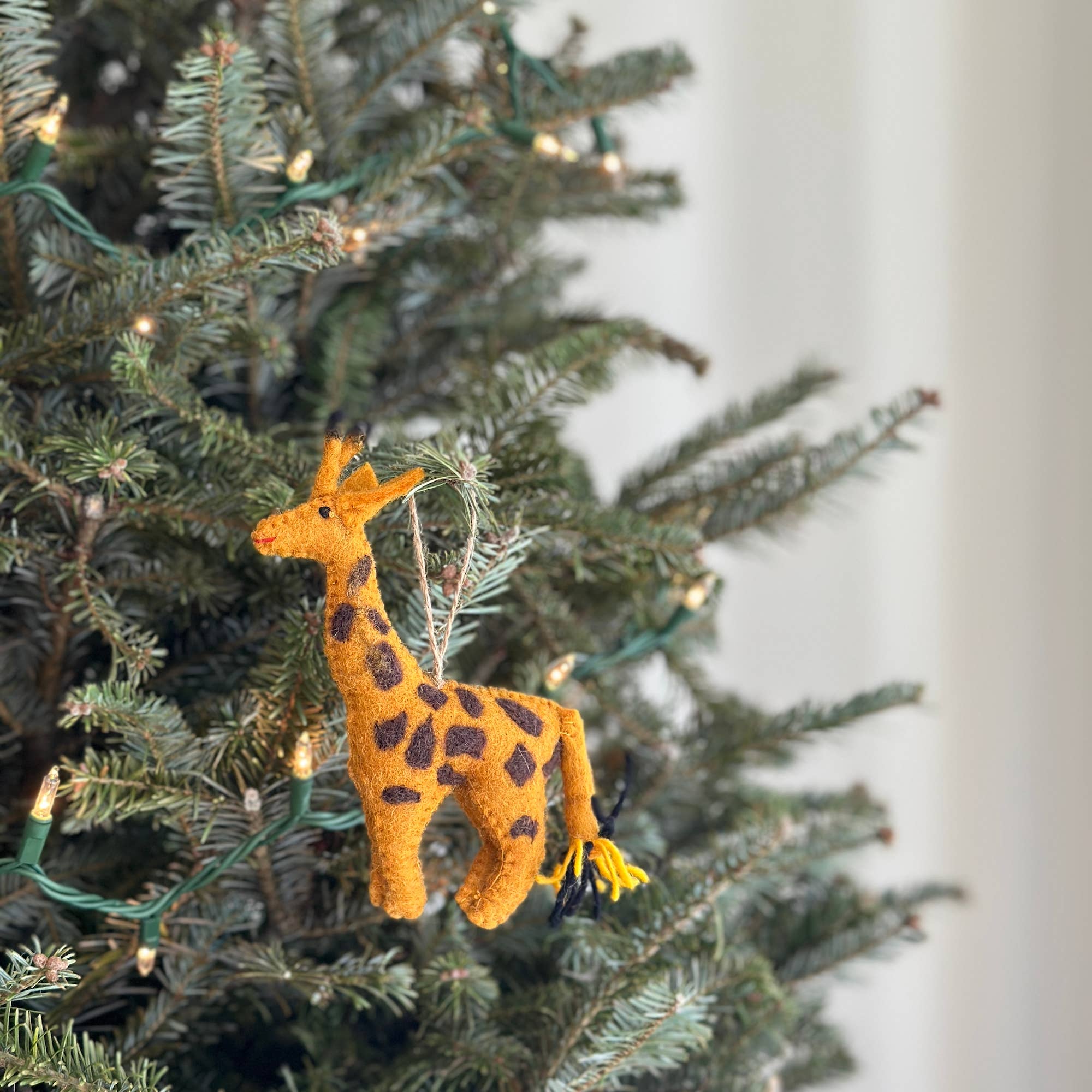 Felt Christmas Ornament Set of 5 - Safari Animals - Che Cose Belle