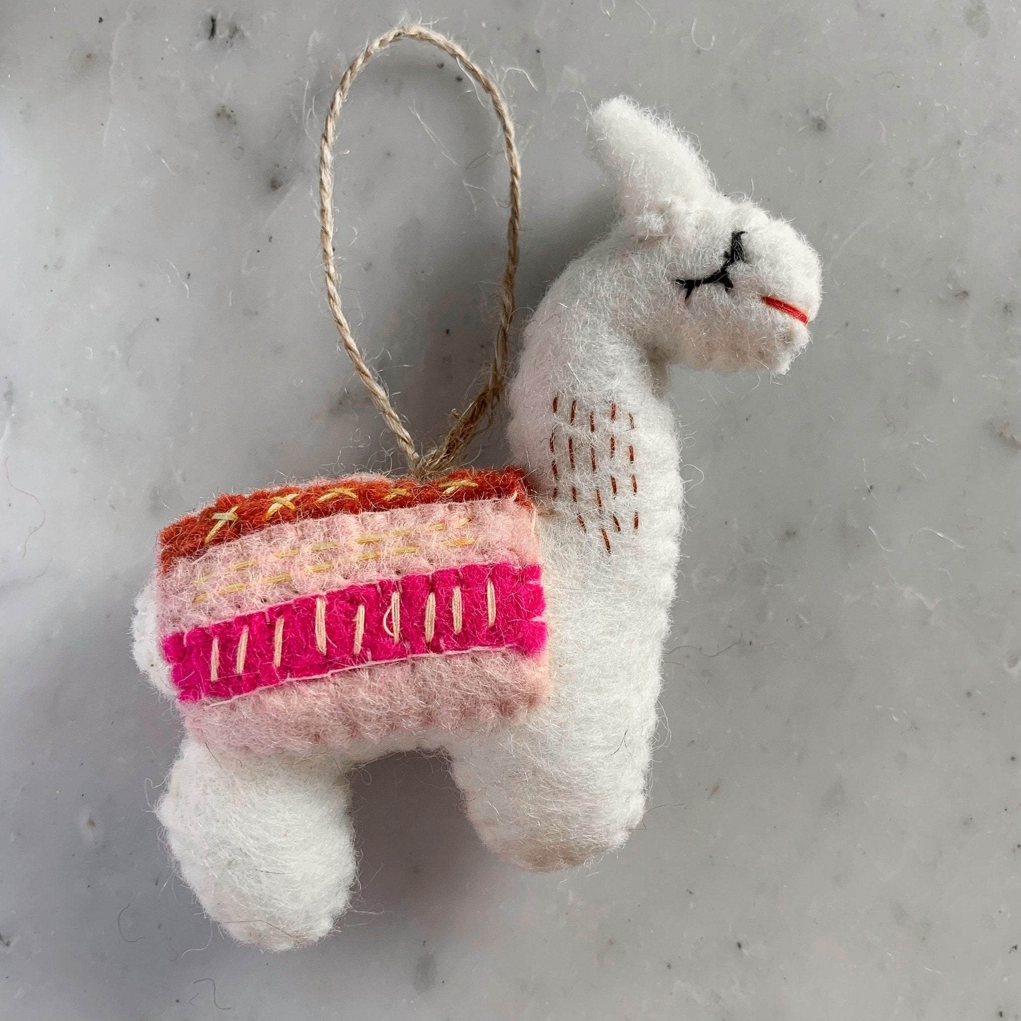 Felt Christmas Ornaments Set of 2 - Llamas - Che Cose Belle