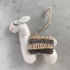 Felt Christmas Ornaments Set of 2 - Llamas - Che Cose Belle