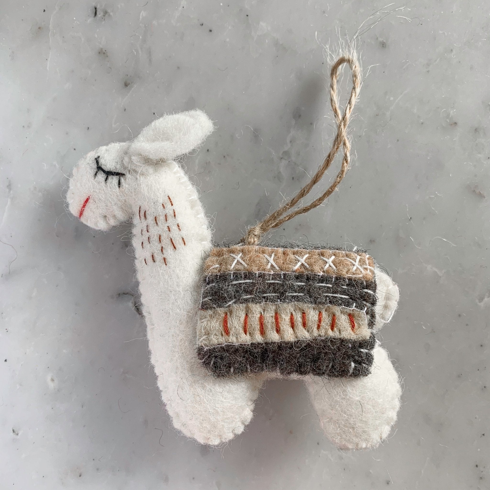Felt Christmas Ornaments Set of 2 - Llamas - Che Cose Belle