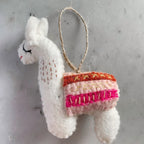 Felt Christmas Ornaments Set of 2 - Llamas - Che Cose Belle