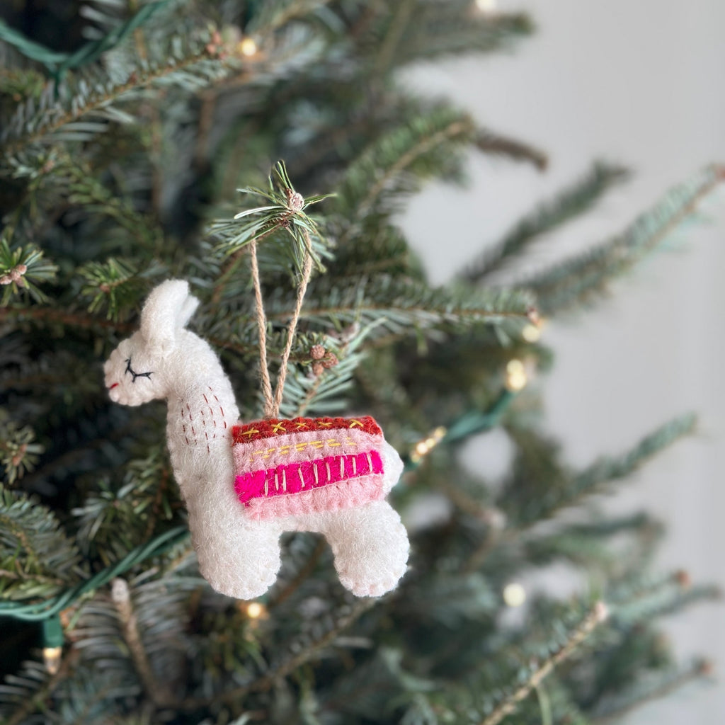 Felt Christmas Ornaments Set of 2 - Llamas - Che Cose Belle