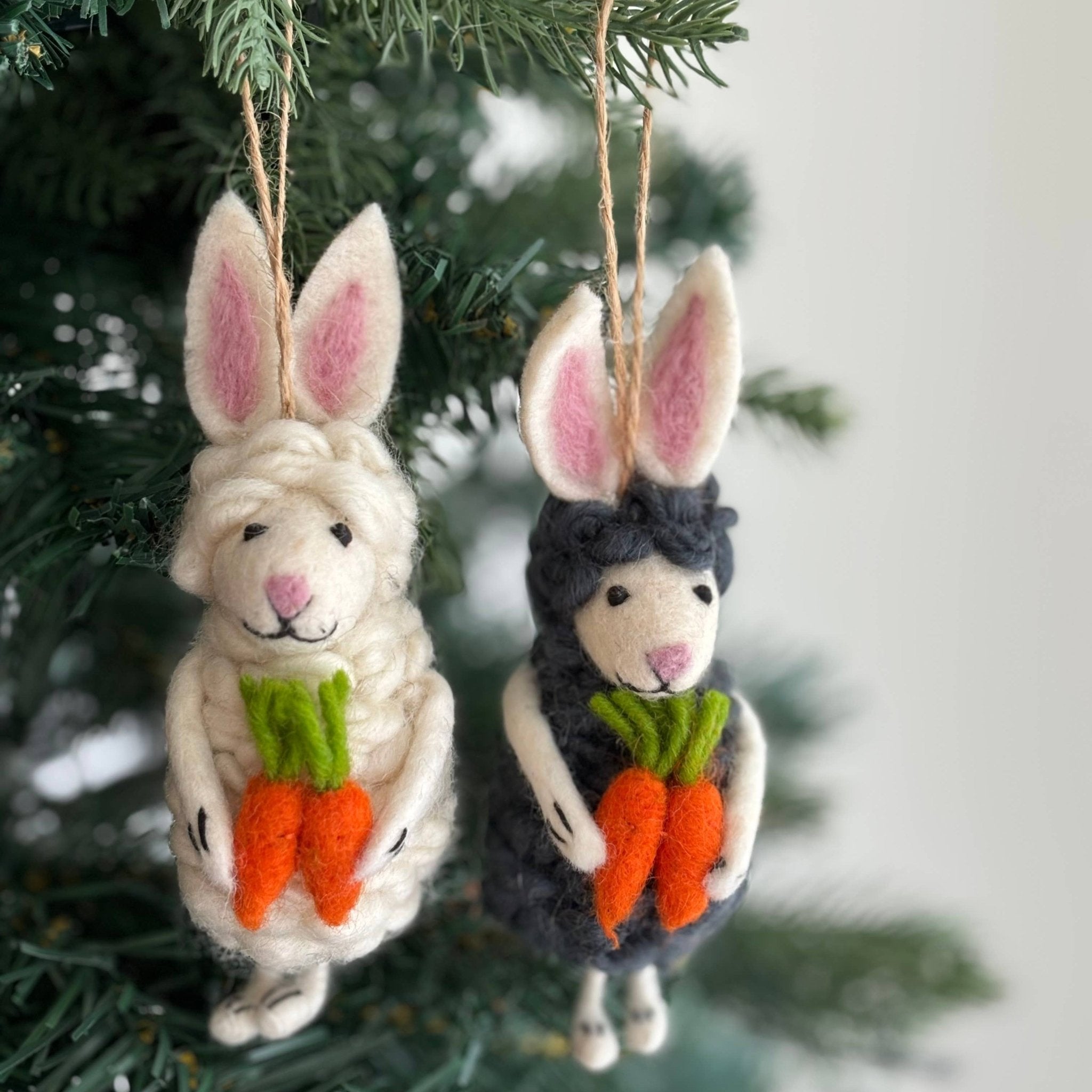 Felt Easter Bunny Sheep Ornament - Che Cose Belle