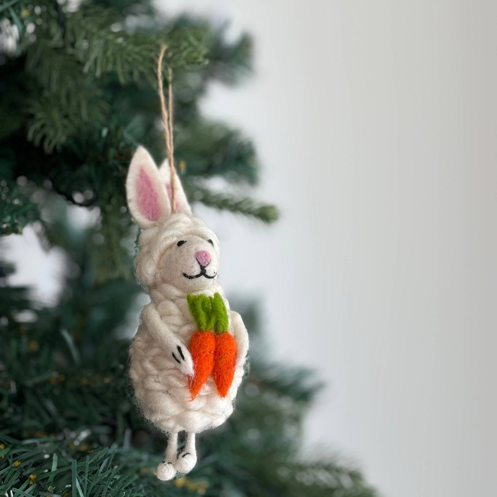 Felt Easter Bunny Sheep Ornament - Che Cose Belle