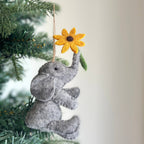 Felt Elephant with Flower Ornament - Che Cose Belle
