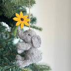 Felt Elephant with Flower Ornament - Che Cose Belle
