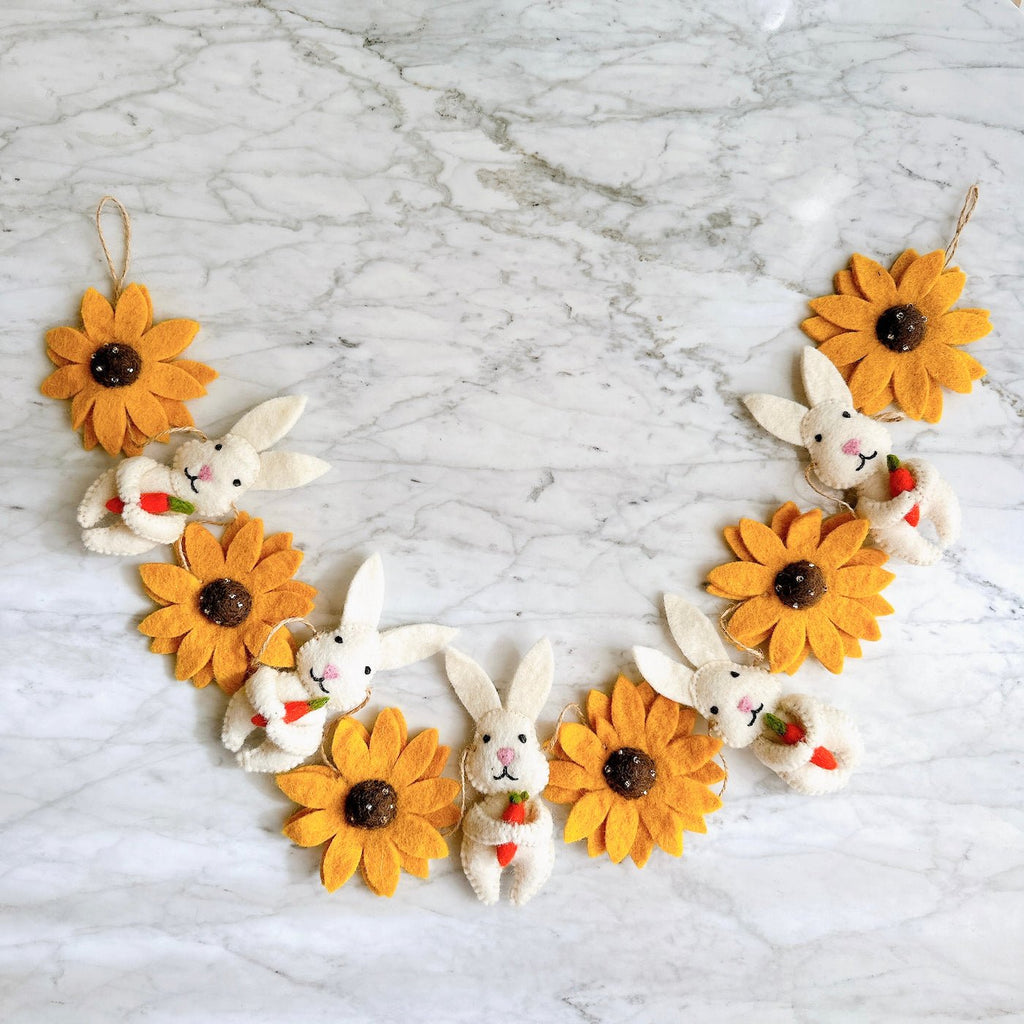 Felt Garland - Bunny & Sunflower - Che Cose Belle