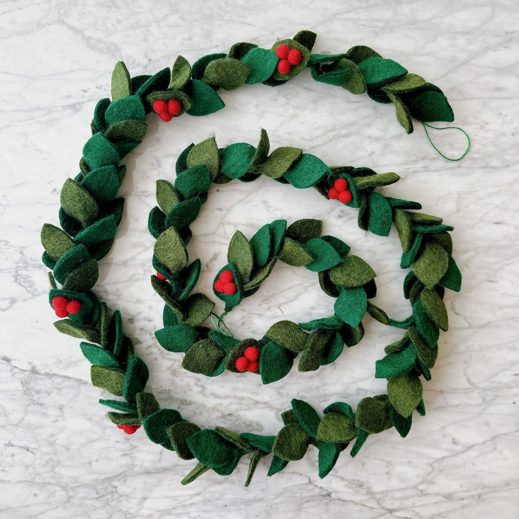 Felt Holly Garland 6ft - Che Cose Belle