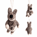 Felt Kangaroo with Baby Ornament - Che Cose Belle