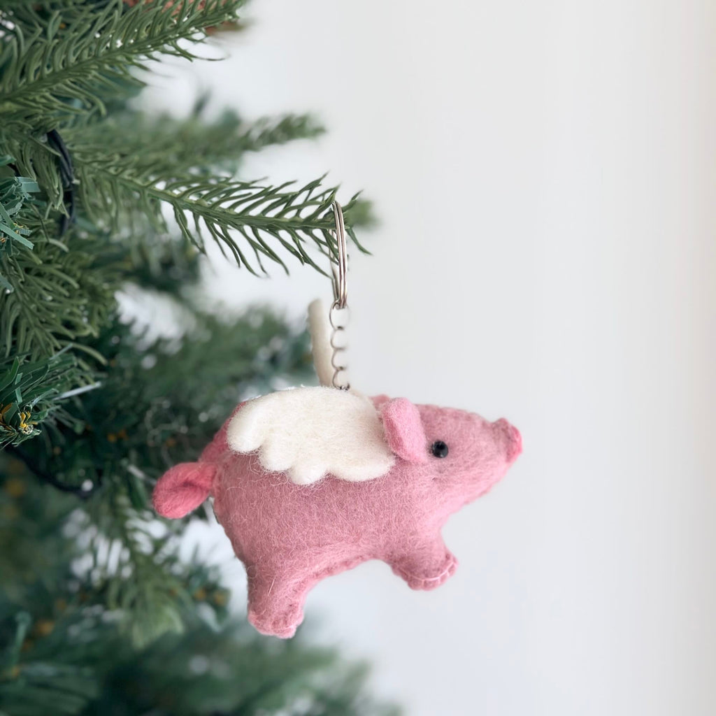 Felt Keychain - Flying Pig - Che Cose Belle