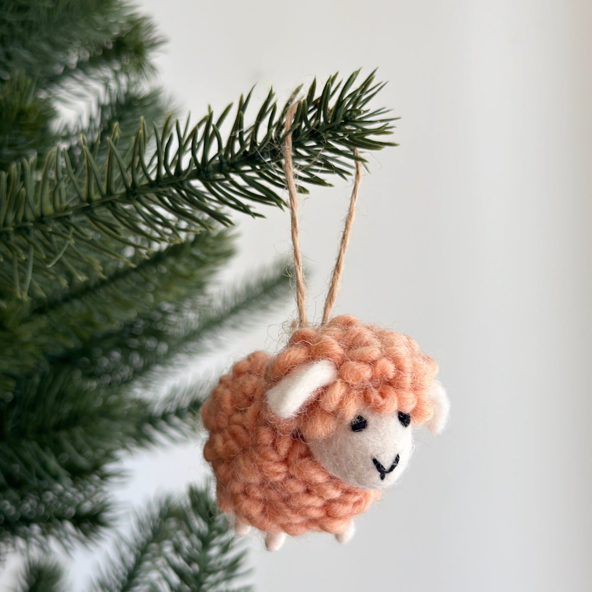 Felt Mini Fluffy Sheep Ornament Set of 6 - Pastel Tone - Che Cose Belle
