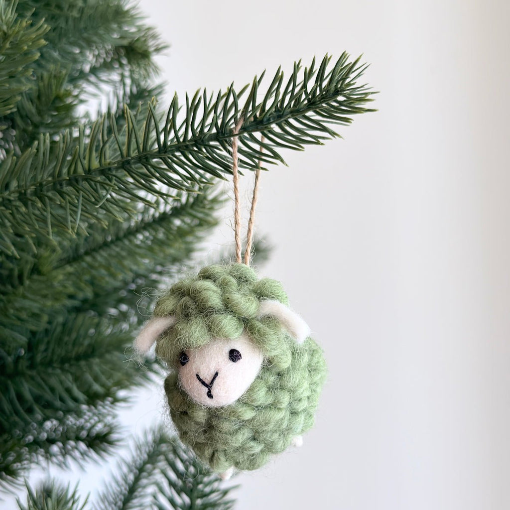 Felt Mini Fluffy Sheep Ornament Set of 6 - Pastel Tone - Che Cose Belle