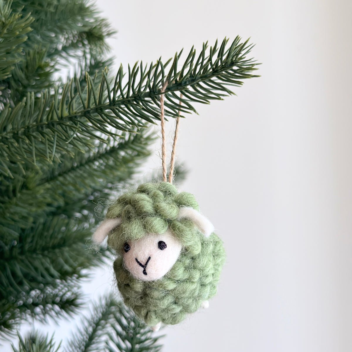Felt Mini Fluffy Sheep Ornament Set of 6 - Pastel Tone - Che Cose Belle