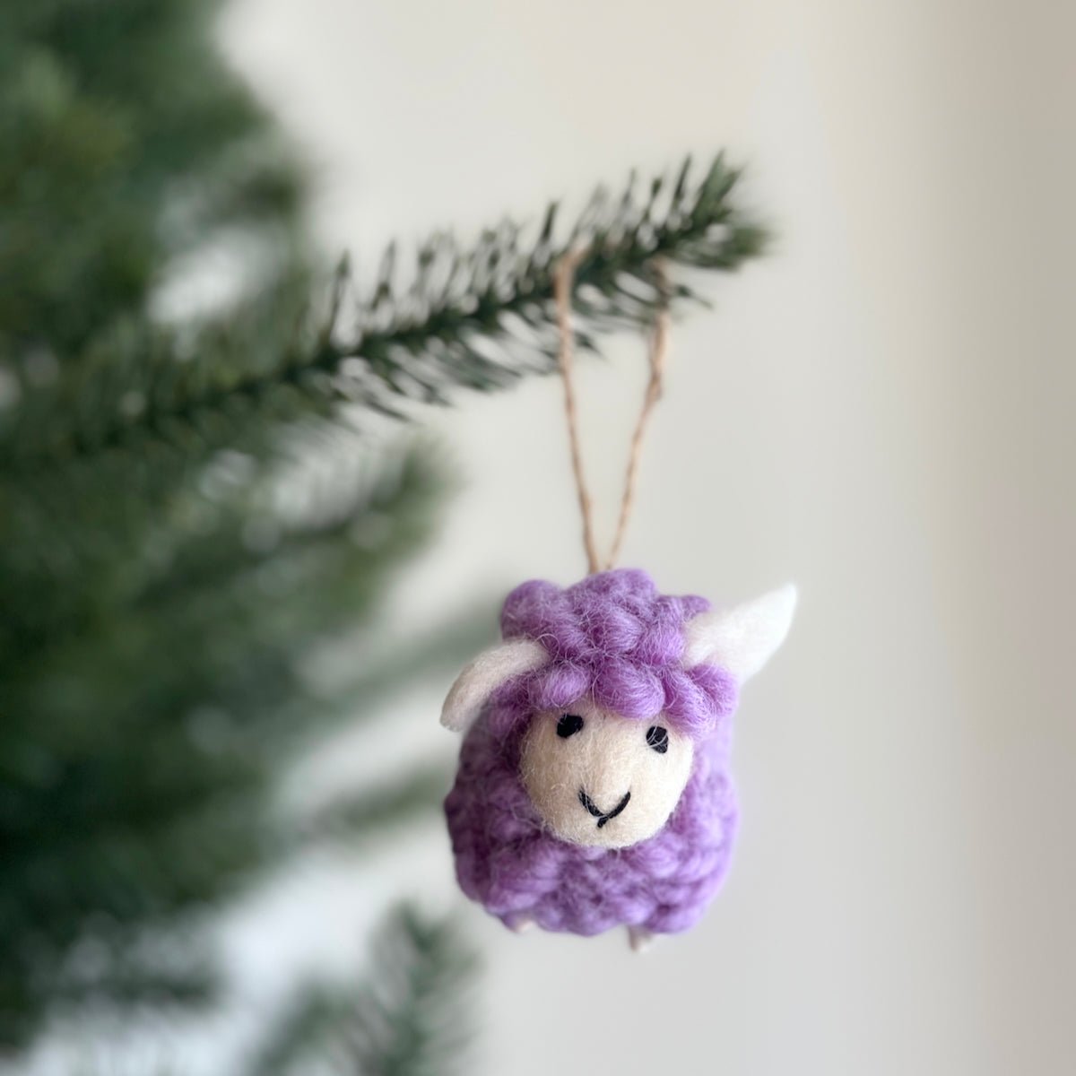 Felt Mini Fluffy Sheep Ornament Set of 6 - Pastel Tone - Che Cose Belle