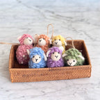 Felt Mini Fluffy Sheep Ornament Set of 6 - Pastel Tone - Che Cose Belle