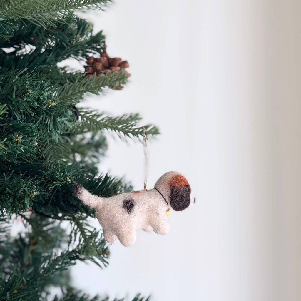 Felt Ornament - Beagle with Bell - Che Cose Belle