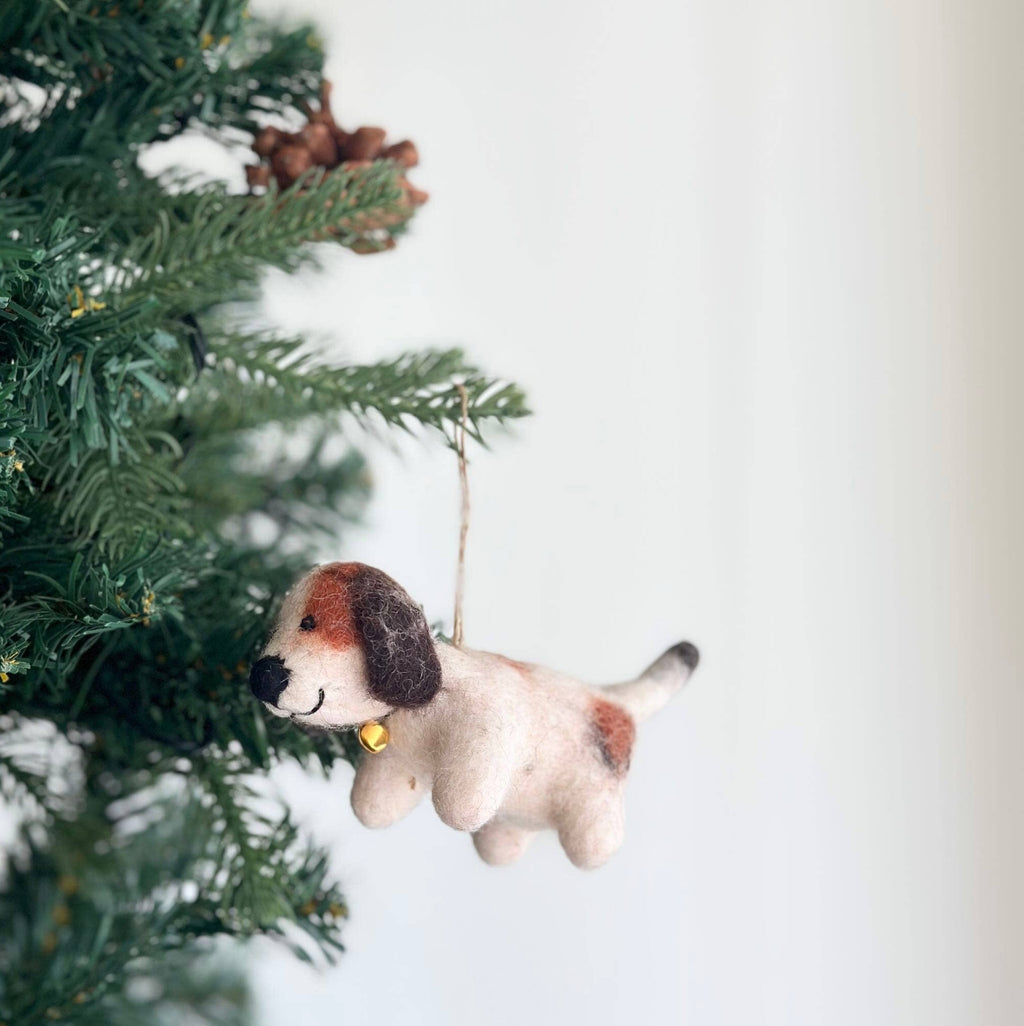 Felt Ornament - Beagle with Bell - Che Cose Belle