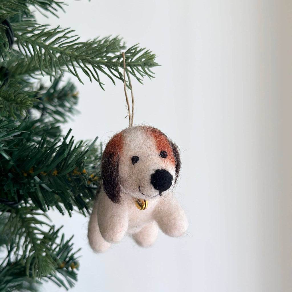 Felt Ornament - Beagle with Bell - Che Cose Belle