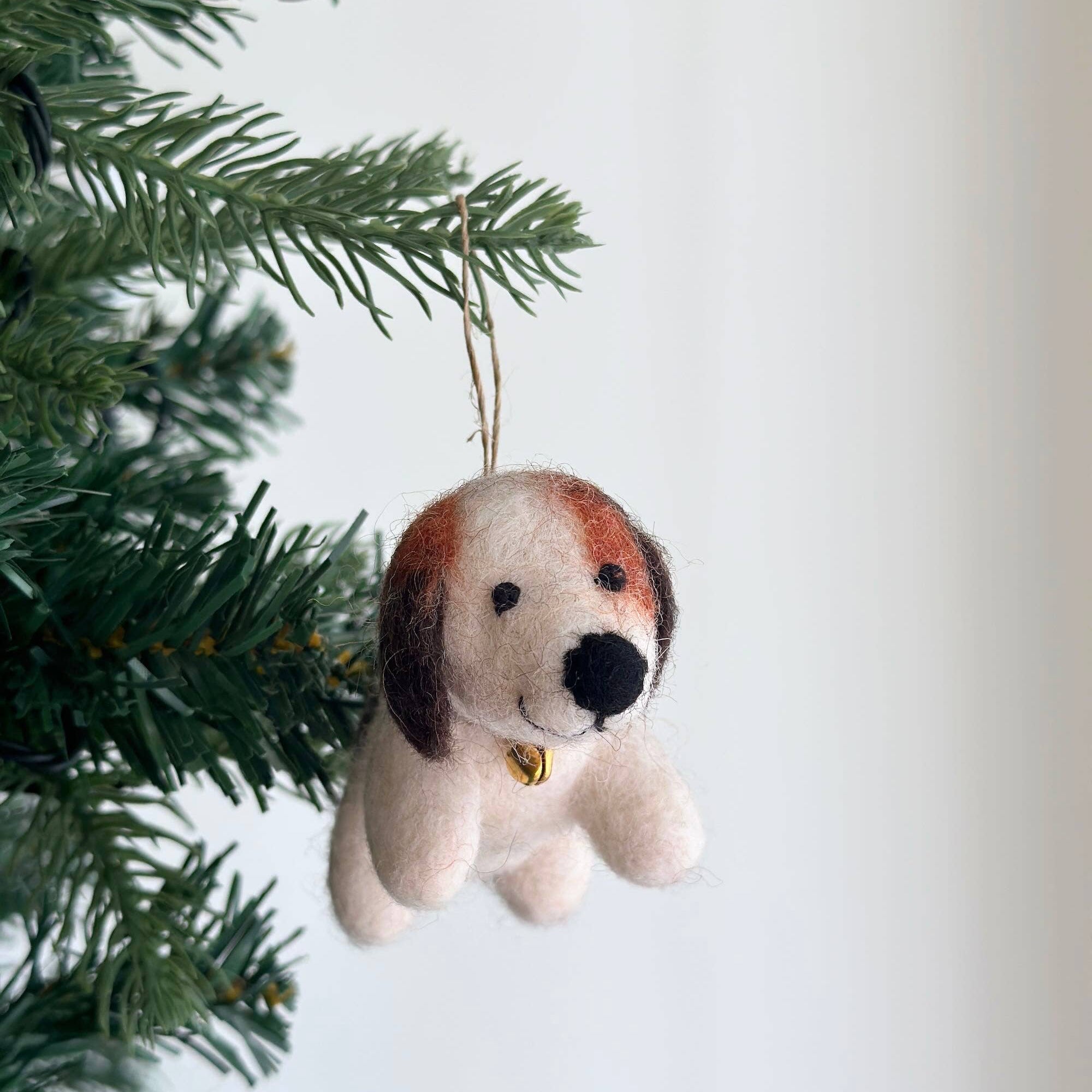Felt Ornament - Beagle with Bell - Che Cose Belle