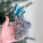 Felt Ornament - Elephant with Butterfly - Che Cose Belle