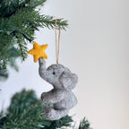 Felt Ornament - Elephant with Star - Che Cose Belle