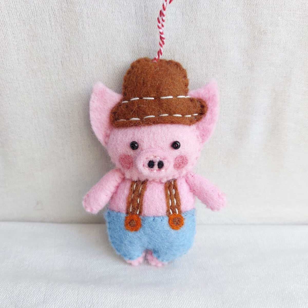 Felt Ornament - Plumber Pig - Che Cose Belle