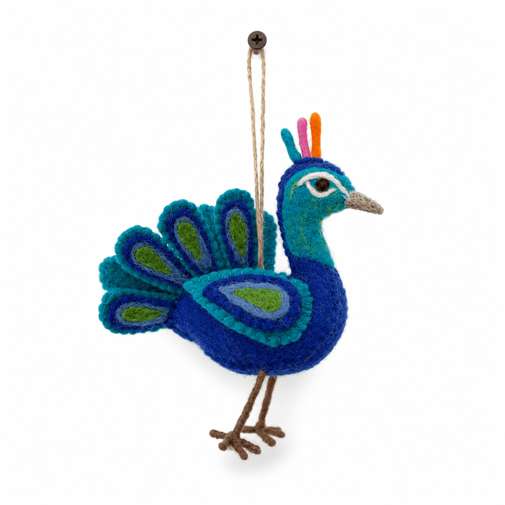 Felt Peacock Ornament - Che Cose Belle