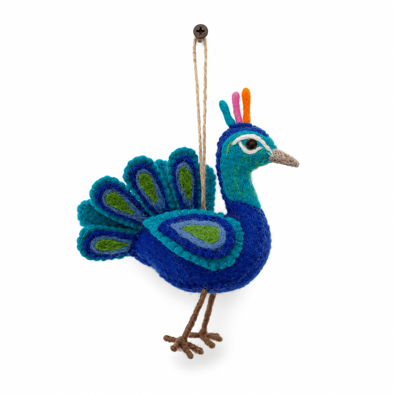 Felt Peacock Ornament - Che Cose Belle