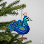 Felt Peacock Ornament - Che Cose Belle