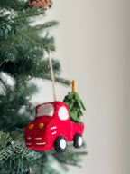 Felt Pickup Truck with Christmas Tree Ornament - Che Cose Belle