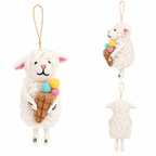 Felt Sheep with Ice Cream Ornament - Che Cose Belle